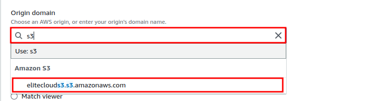 Selecting Origin Domain for CloudFront