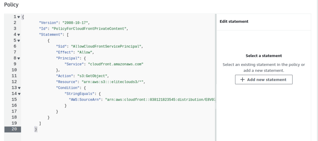 S3 Bucket Policy for CloudFront