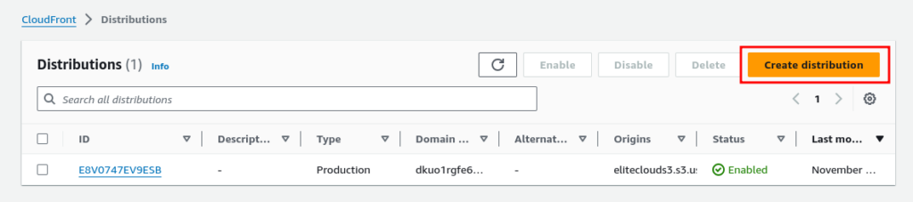 Creating a CloudFront Distribution for EC2