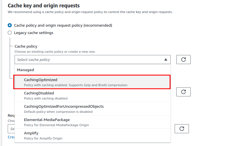 Selecting Cache Policy 