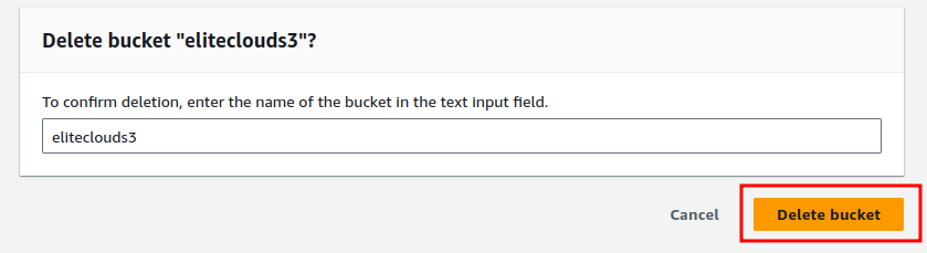 Deleting S3 bucket