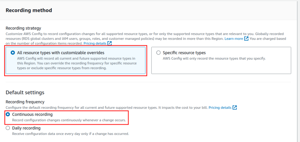 Enabling AWS Config