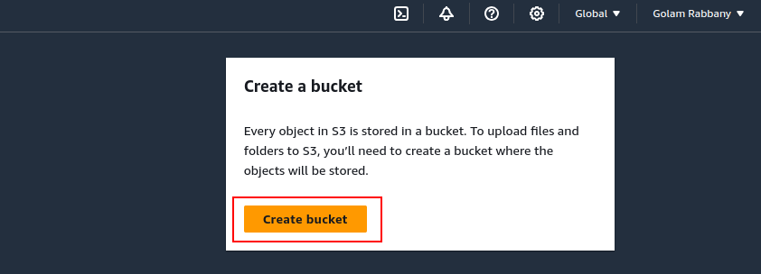 Creating S3 bucket