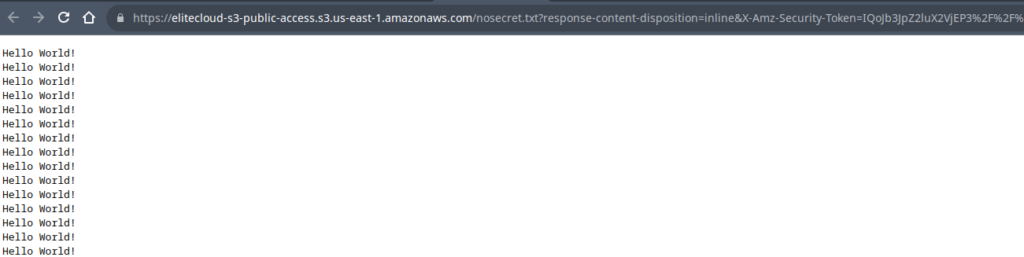 Opening S3 Object with signed url