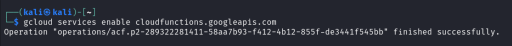 Enabling Cloud Functions API