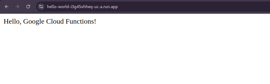 Successfully updated cloud function