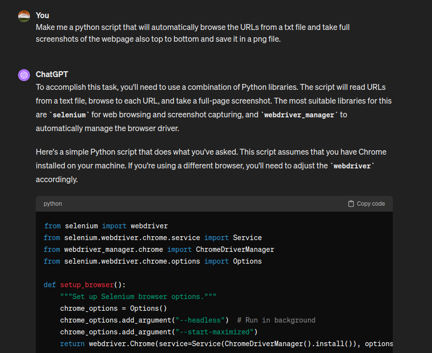 Creating Automation Scripts ChatGPT 4