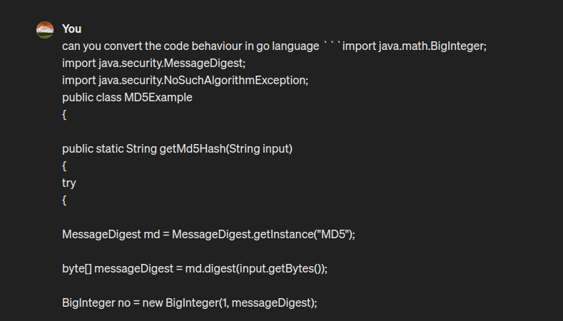 Converting Programming Language: ChatGPT 4