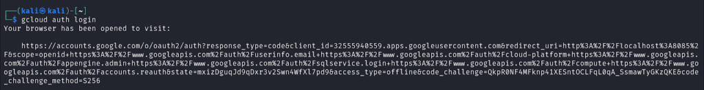 Authenticating google cloud