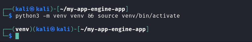 Creating a virtual python environment