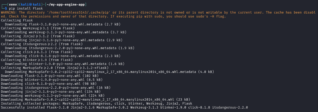 Installing Flask