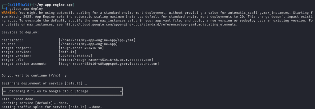 Deploying the sample application
