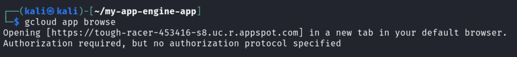 Accessing the deployed application