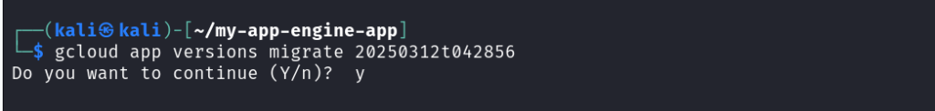Migrating versions