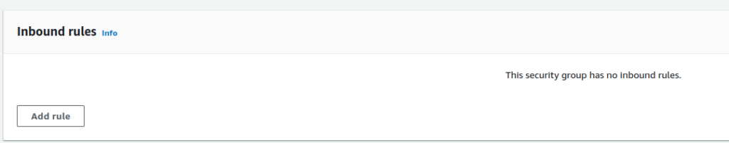 Creating EC2 Security Group Step 2