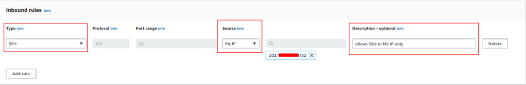 Creating EC2 Security Group Step 3