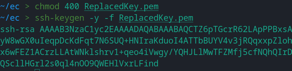Replacing Old Key Pair
