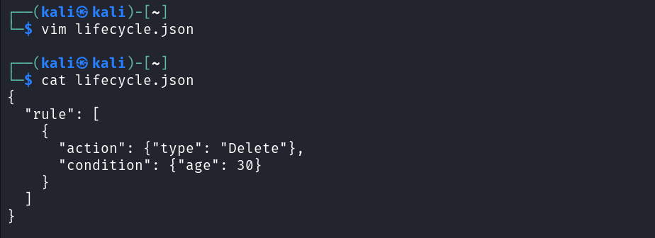 Managing bucket lifecycle policy 