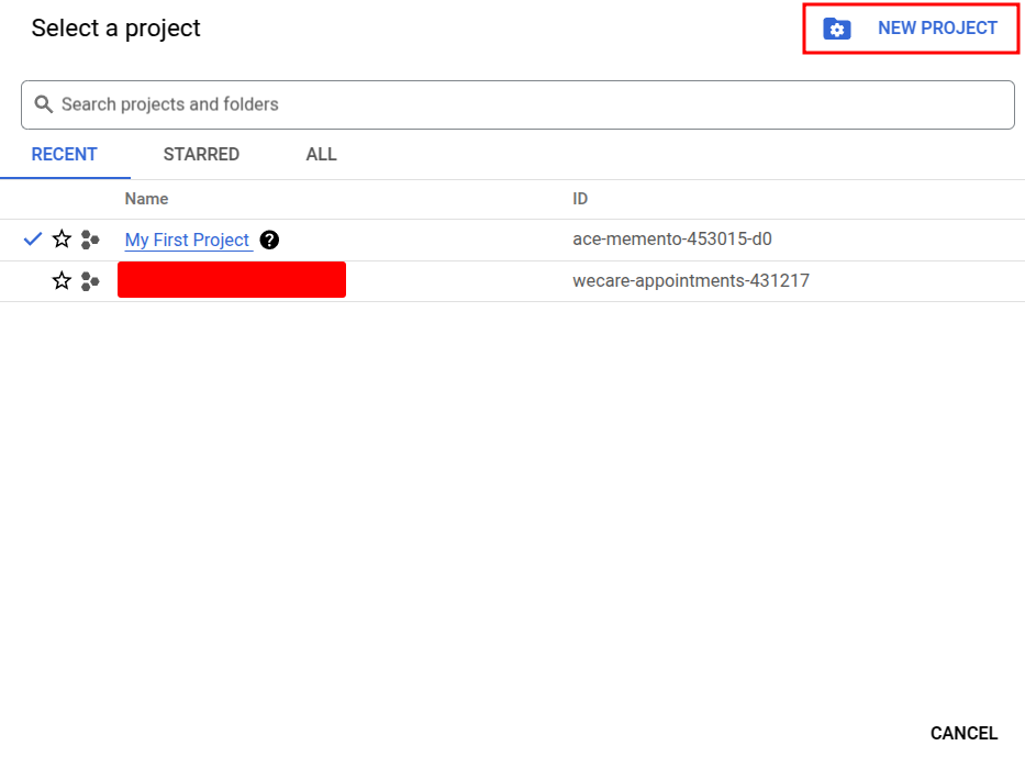 Creating a New project
