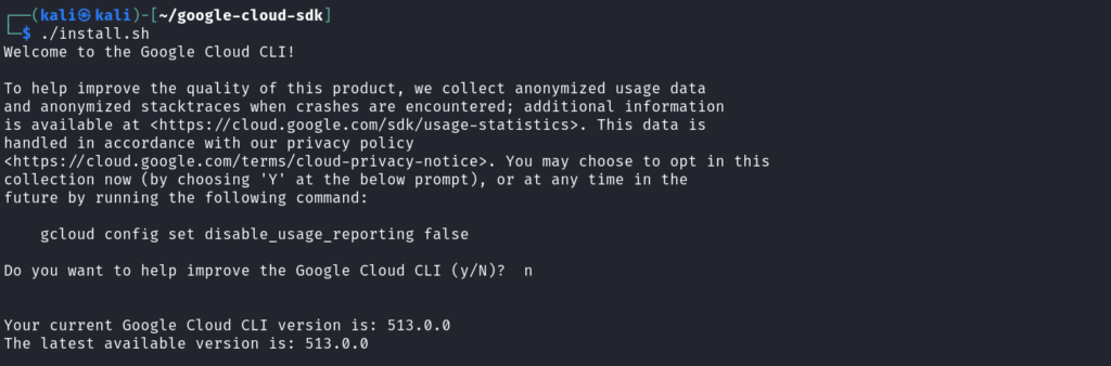 Installing Google Cloud SDK