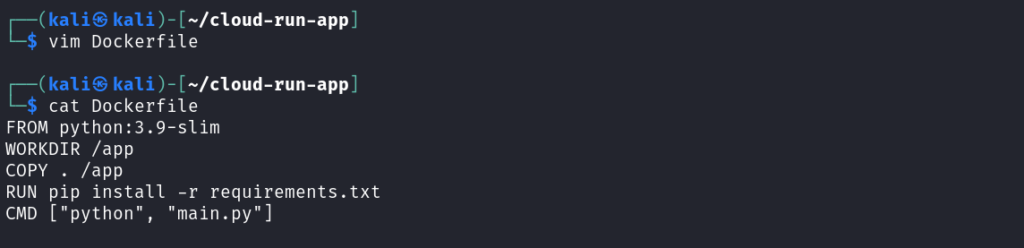 Creating a Docker File