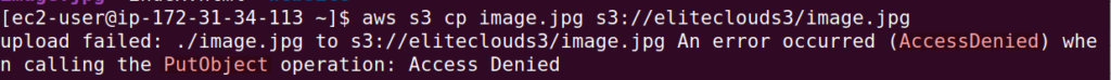 Uploading file to s3 bucket
