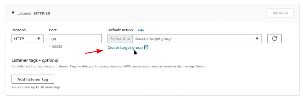 Creating a Application Load Balancer: Network Rule
