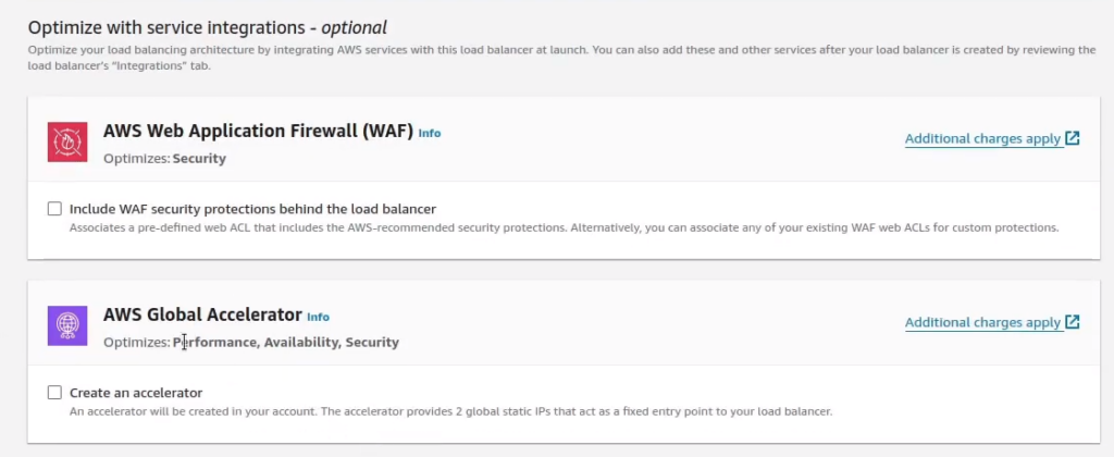 Skipping AWS WAF and AWS Global Accelerator