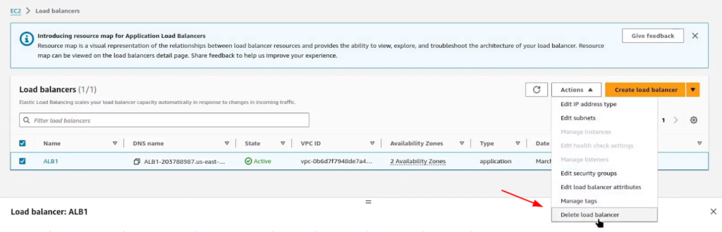 Deleting Load Balancer
