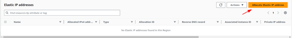 Allocating an Elastic IP