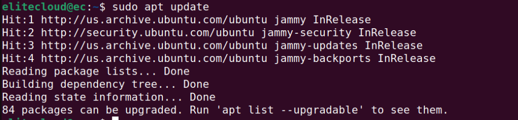 Updating system packages