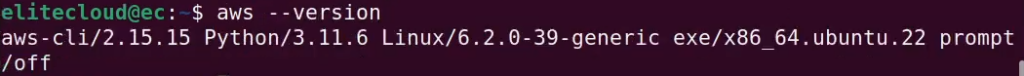 checking aws cli installation