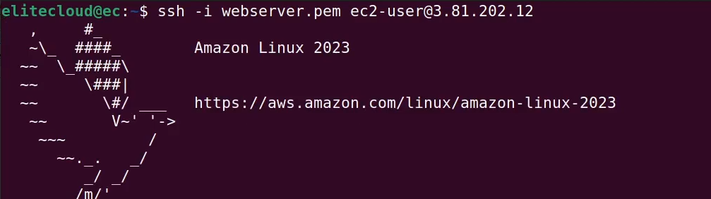 SSH into ec2 instance