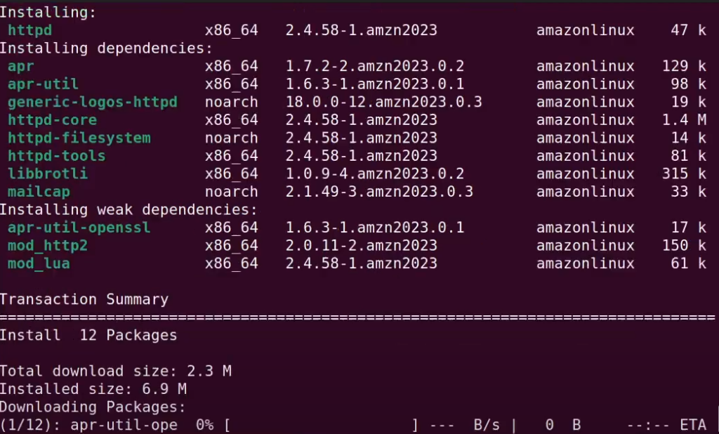 install apache
