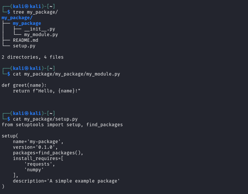 Python simple package file
