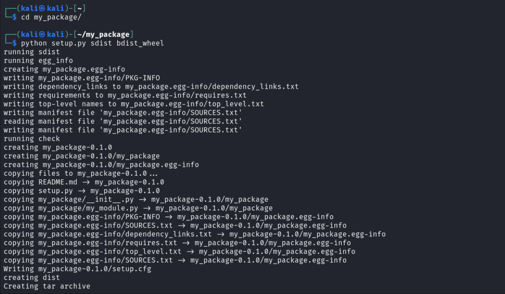 Building the package file