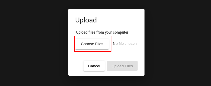 Uploading a file