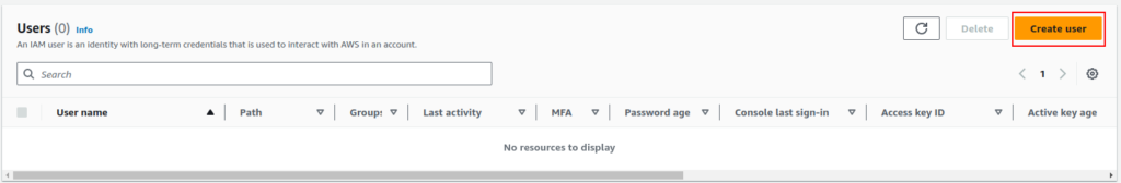 Creating AWS IAM User