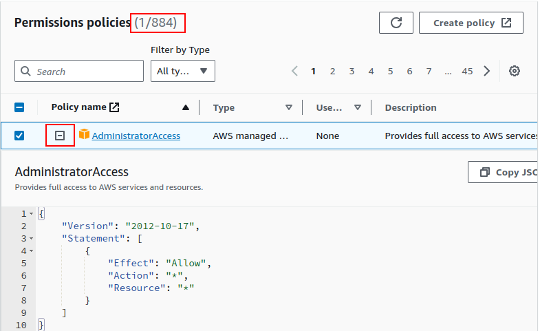 Step 6 for Creating AWS IAM User