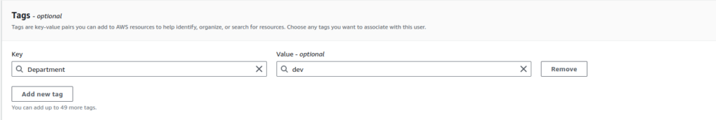 Step 9 for Creating AWS IAM User
