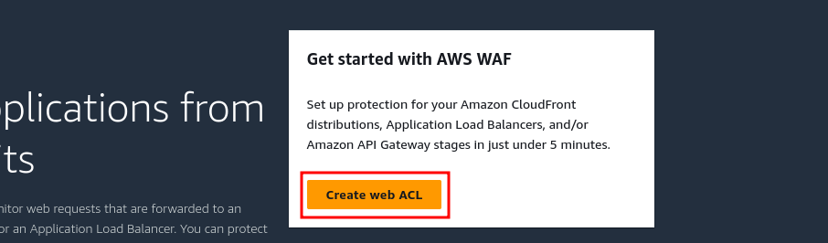 Creating a Web ACL