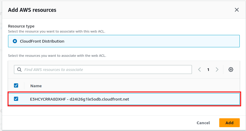 Creating Web ACL step 4