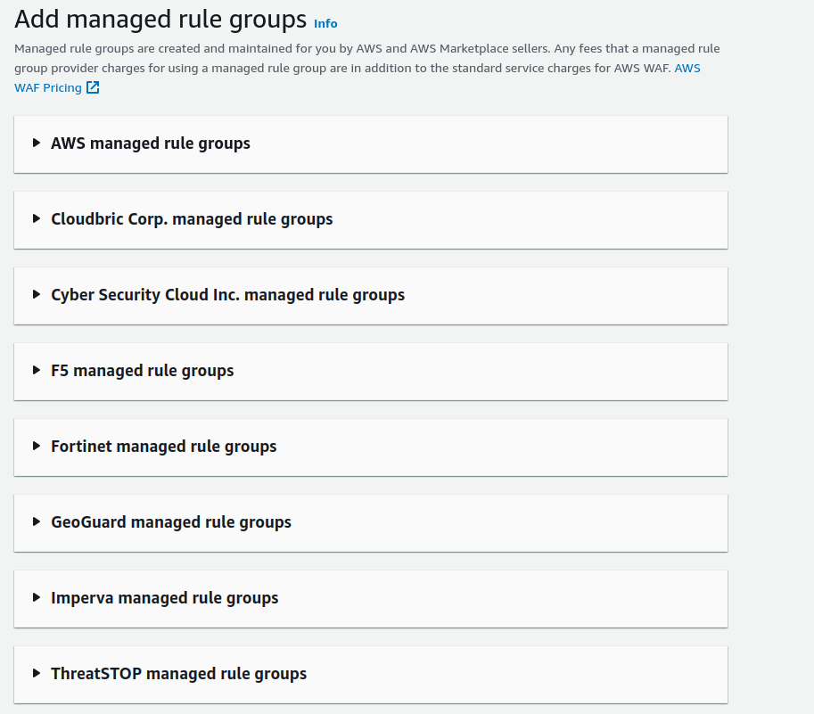 Creating Web ACL step 7
