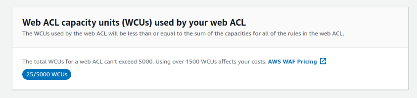 Creating Web ACL step 10