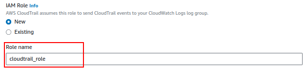 Adding IAM Role to CloudTrail