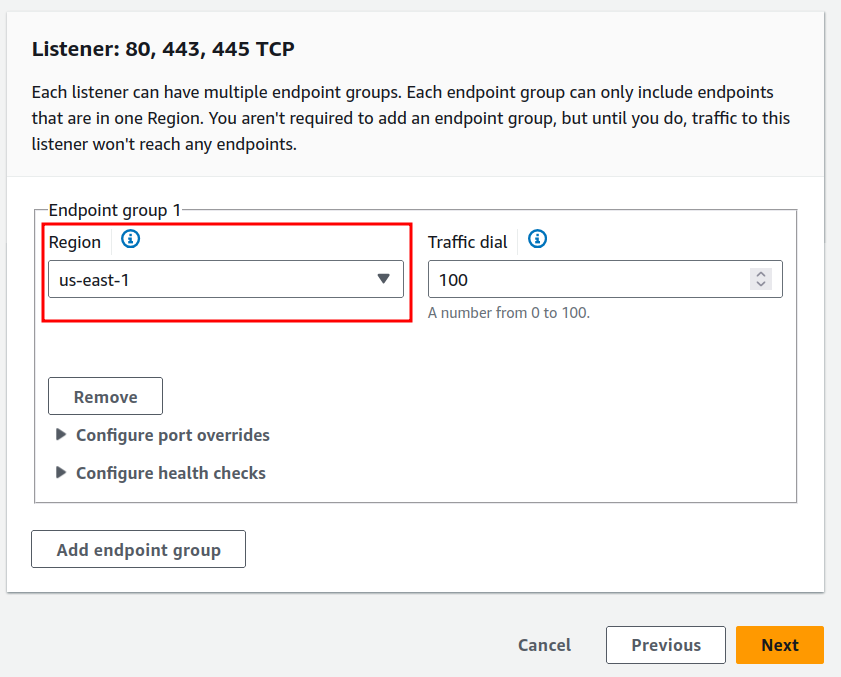 AWS Global Accelerator: Step 4