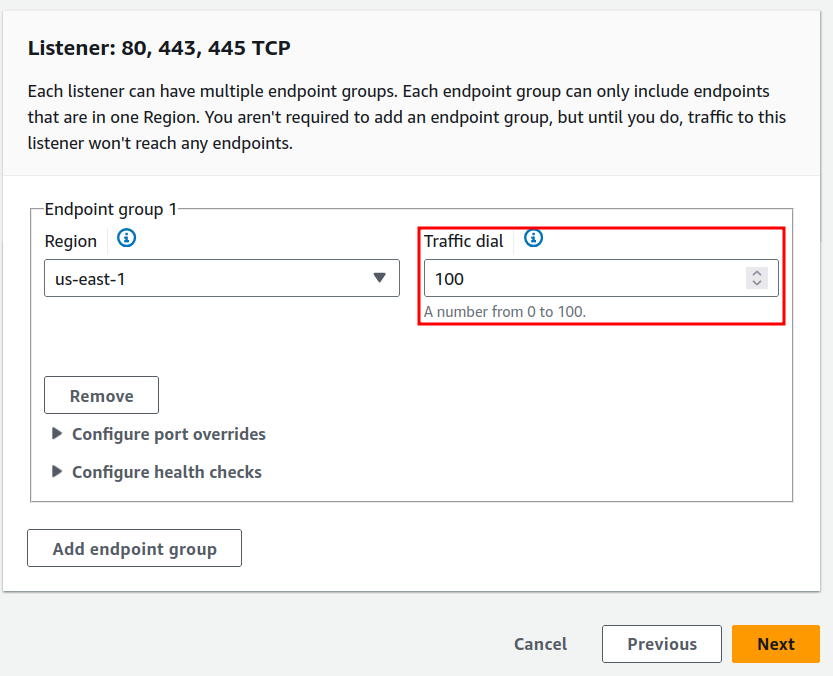 AWS Global Accelerator: Step 5