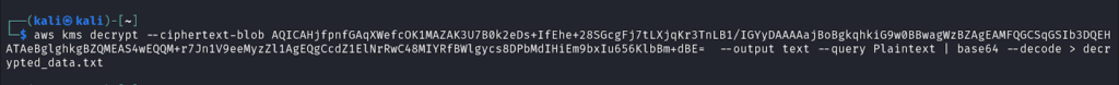Decrypting the encrypted data