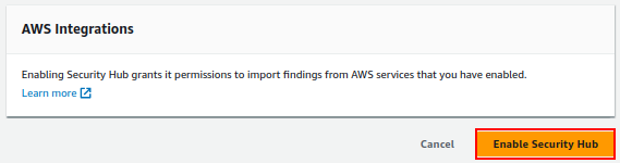 Enabling AWS Security Hub