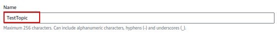 Giving name to SNS topic